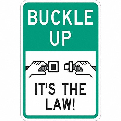 LYLE T11243HI12x18 Buckle Up Traffic Sign 18 x 12