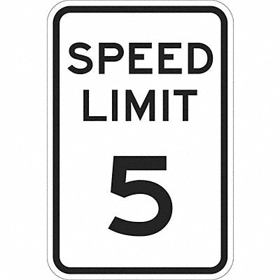 LYLE T11008HI12x18 Speed Limit 5 Traffic Sign 18 x 12