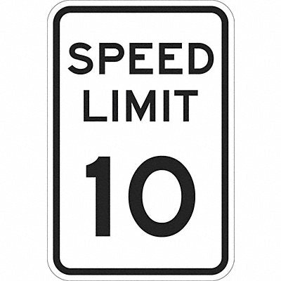 LYLE T11010EG12x18 Speed Limit 10 Traffic Sign 18 x 12