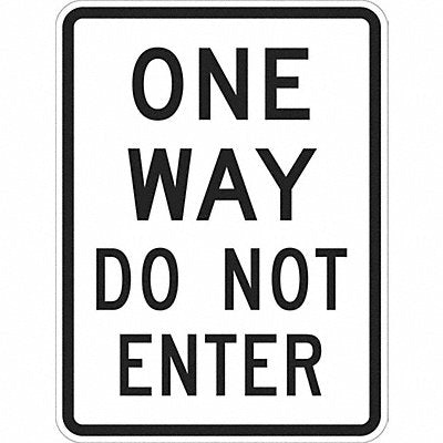 LYLE T11017EG12x18 One Way Traffic Sign 18 x 12