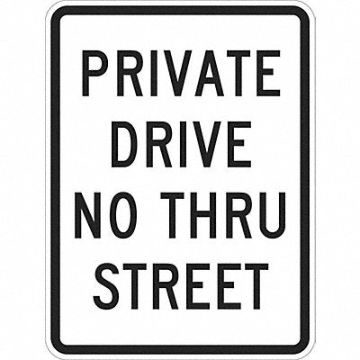 LYLE T11018EG12x18 Private Drive Traffic Sign 18 x 12