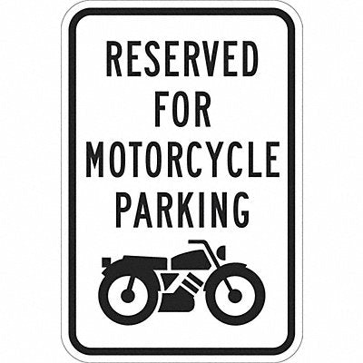 LYLE T11192DG12x18 Motorcycle Parking Sign 18 x 12