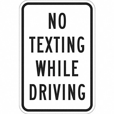 LYLE T11216EG12x18 No Texting Traffic Sign 18 x 12