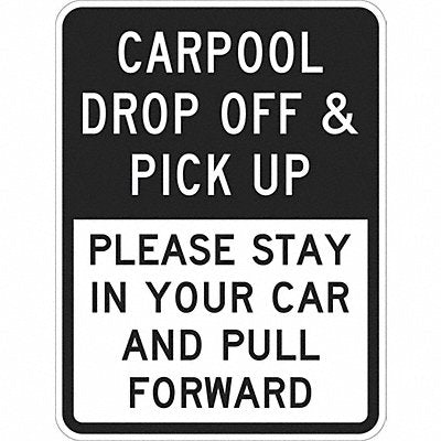 LYLE T11309EG12x18 Pickup  Dropoff Only Sign 18 x 12