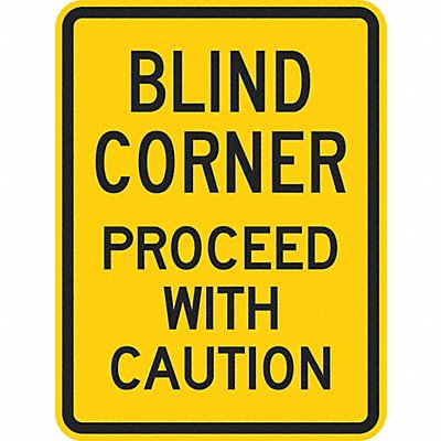 LYLE T11322DG12x18 Blind Corner Traffic Sign 18 x 12