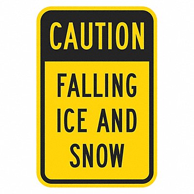 LYLE T11344HI12x18 Reflective Icy Conditions Caut Sign 18x12in