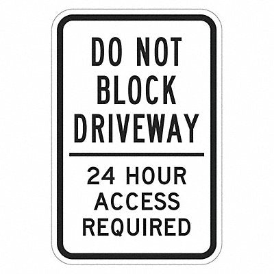 LYLE T11646EG12x18 Driveway No Parking Sign 18 x 12