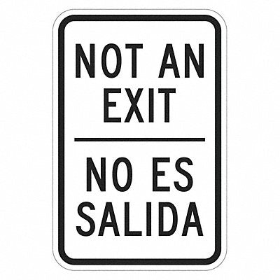 LYLE T11918HI12x18 No Exit Sign For Parking Lots 18 x 12