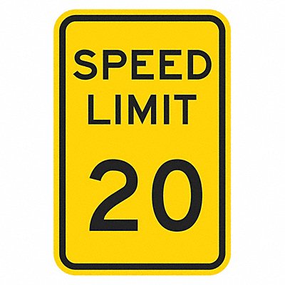 LYLE T15018EG18x24 Speed Limit Warning Traffic Sign 24 x18