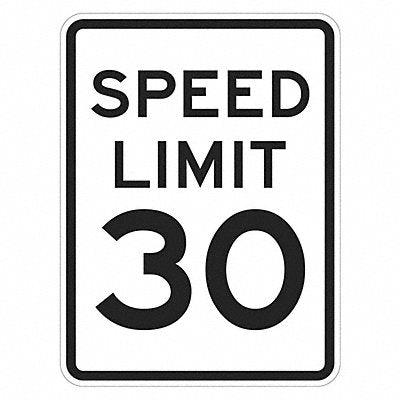 LYLE T15023DG12x18 Speed Limit 30 Traffic Sign 18 x 12