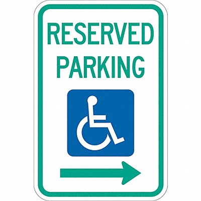 LYLE T11003DG12x18 Reserved Parking Parking Sign 18 x 12