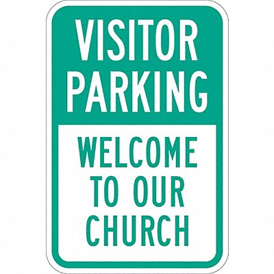 LYLE T11042DG12x18 Church Parking Sign 18 x 12