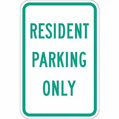 LYLE T11044DG12x18 Resident Parking Sign 18 x 12