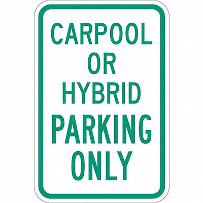 LYLE T11310DG12x18 Car Pool Parking Sign 18 x 12