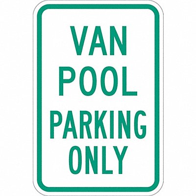 LYLE T11315EG12x18 Car Pool Parking Sign 18 x 12