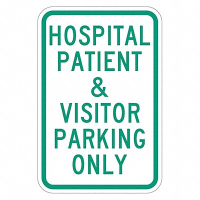 LYLE T12193HI12x18 Visitor  Patient Parking Sign 18 x 12