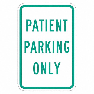 LYLE T12204HI12x18 Patient Parking Sign 18 x 12