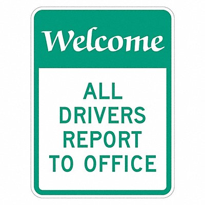 LYLE T16153EG12x18 Reflective Loading Unload Sign 18x12in Alum
