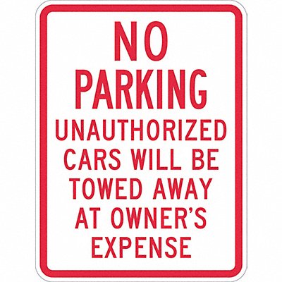 LYLE T11047DG12x18 Tow Zone No Parking Sign 18 x 12