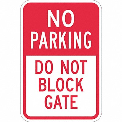 LYLE T11096DG12x18 Gate No Parking Sign 18 x 12