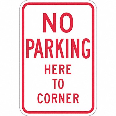 LYLE T11140EG12x18 No Parking Here To Corner Sign 18 x 12