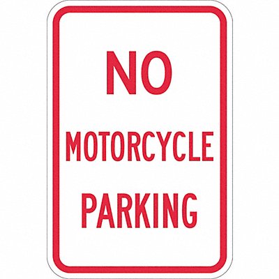 LYLE T11150DG12x18 No Motorcycle Parking Sign 18 x 12
