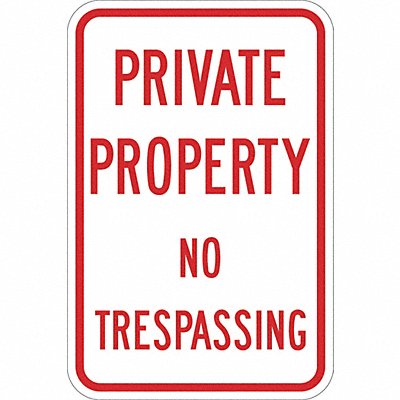LYLE T11161DG12x18 Facility Sign 18 in Aluminum