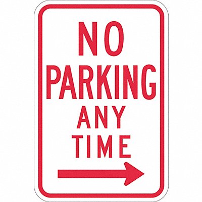 LYLE T11171DG12x18 No Parking Any Time Sign 18 x 12