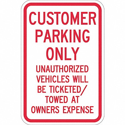 LYLE T11178DG12x18 Customer Parking Sign 18 x 12
