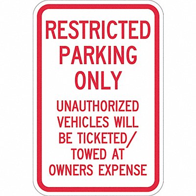 LYLE T11189DG12x18 Tow Zone No Parking Sign 18 x 12