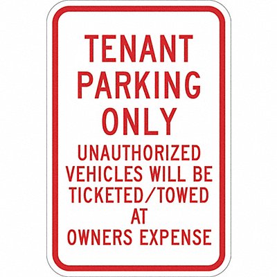LYLE T11200DG12x18 Tennant Parking Sign 18 x 12