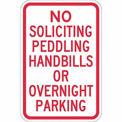 LYLE T11210DG12x18 No Overnight Parking Sign 18 x 12