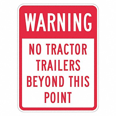 LYLE T11434DG12x18 No Trucks Traffic Sign 18 x 12