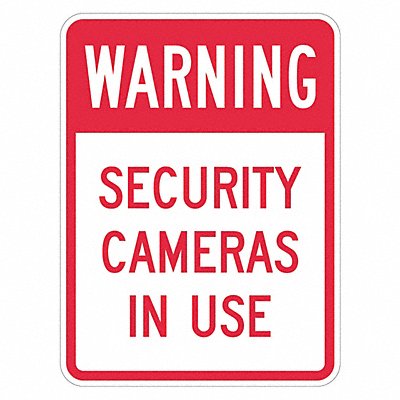 LYLE T11439EG12x18 Reflective Surveillance Warning Sign 18x12in