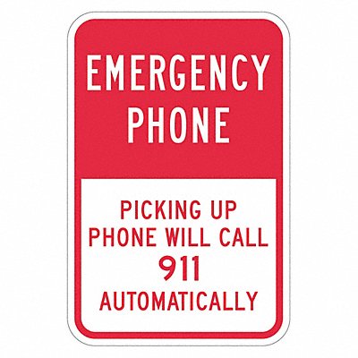 LYLE T11803HI12x18 Informational Sign 18in x 12in Aluminum