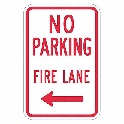 LYLE T12845DG12x18 No Parking Fire Lane Sign 18 x 12