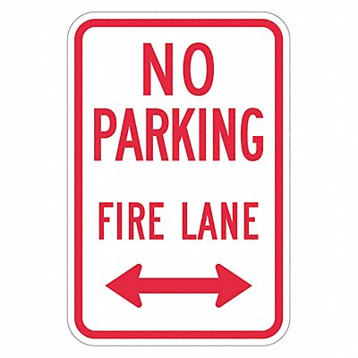 LYLE T12846DG12x18 No Parking Fire Lane Sign 18 x 12