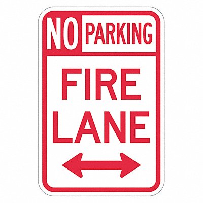 LYLE T12857HI12x18 No Parking Fire Lane Sign 18 x 12