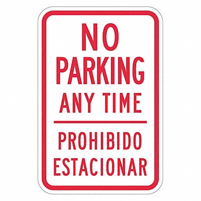 LYLE T12903HI12x18 No Parking Anytime Sign 18 x 12