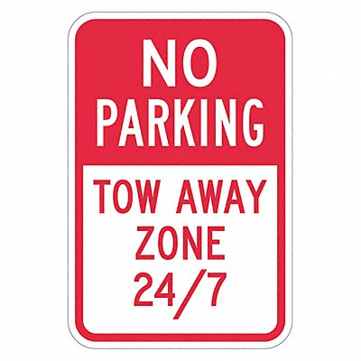 LYLE T13055DG12x18 Tow Zone No Parking Sign 18 x 12