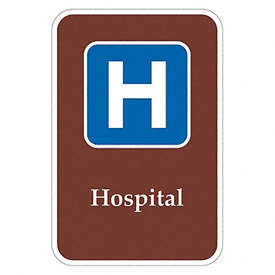 LYLE T12192EG12x18 Hospital Traffic Sign 18 x 12