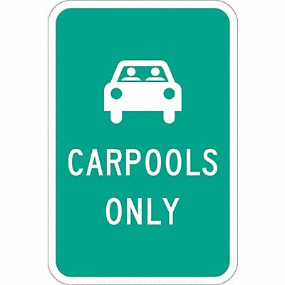 LYLE T11305EG12x18 Car Pool Parking Sign 18 x 12