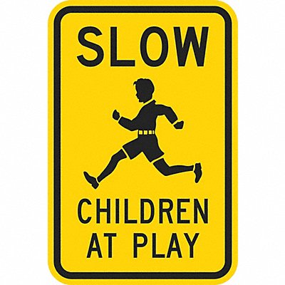LYLE T11025HI12x18 Children at Play Traffic Sign 18 x 12
