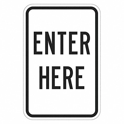 LYLE T16209EG12x18 Enter Here Parking Sign 18 x 12