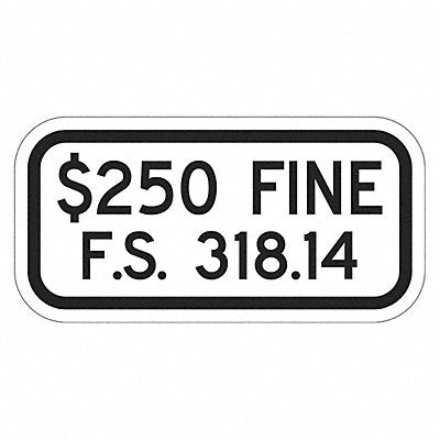 LYLE T12056EG12x6 Fine Supplemental Parking Sign 6 x 12