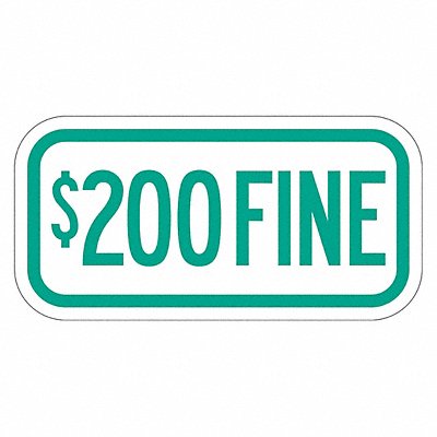 LYLE T12053EG12x6 Fine Supplemental Parking Sign 6 x 12