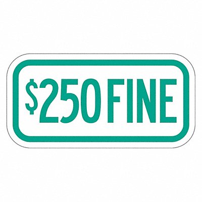 LYLE T12055EG12x6 Fine Supplemental Parking Sign 6 x 12