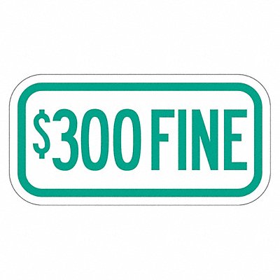 LYLE T12060DG12x6 Fine Supplemental Parking Sign 6 x 12