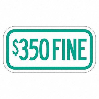 LYLE T12062DG12x6 Fine Supplemental Parking Sign 6 x 12