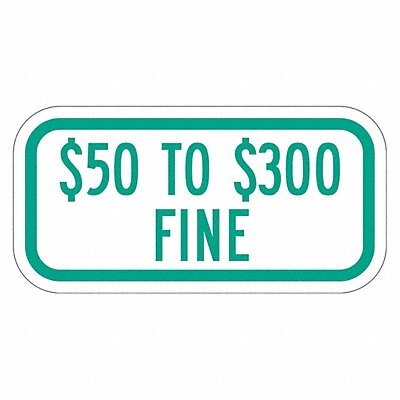 LYLE T12066DG12x6 Fine Supplemental Parking Sign 6 x 12